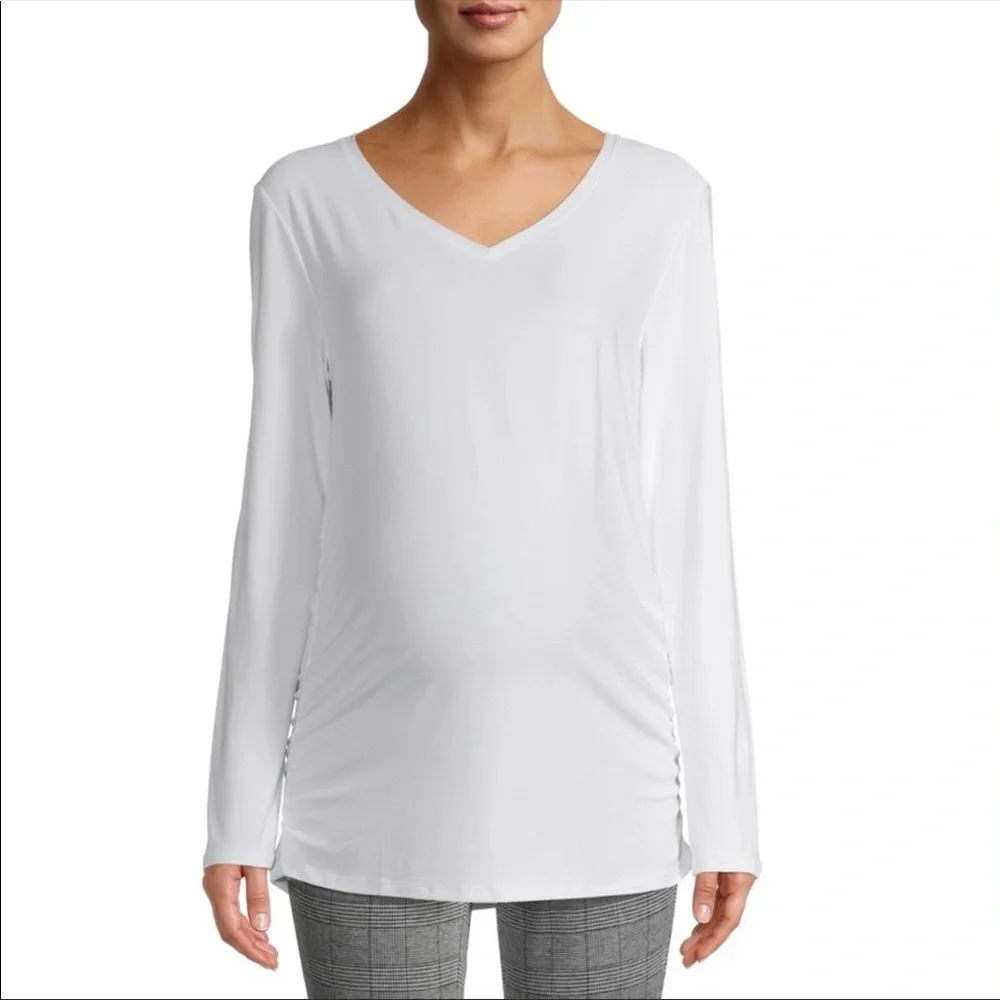 Maternity Long Sleeve V-Neck T-Shirt - Picture 3 of 6